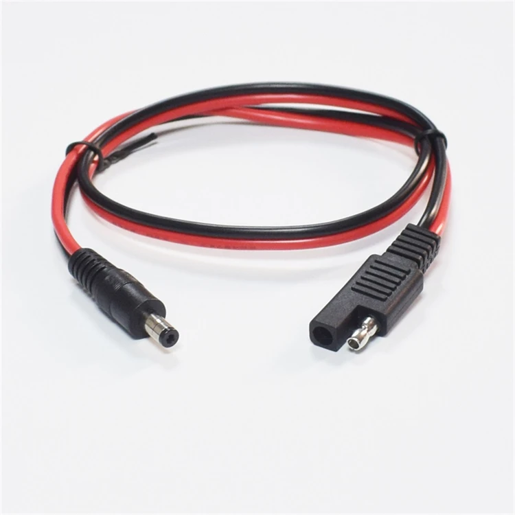 SAE разъем адаптер к DC штекер шнур питания 14AWG быстросъемный Разъемный Штекер 5,5 мм x 2,1 мм штекер Удлинительный Power-60cm