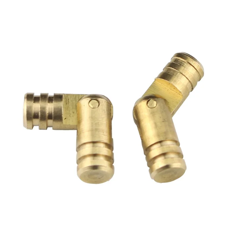 5mm 4mm pure copper brass cylindrical small metal hinge for Furniture fixed wooden gift box
