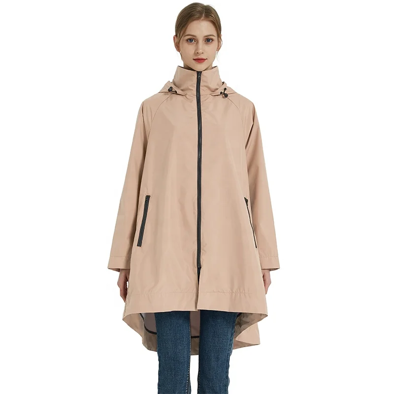 
Office Long Jacket Woman Khaki Casual Trench Coat for Ladies 