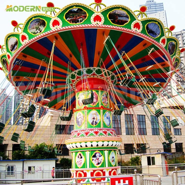 Theme park attraction manege funfair rides swing flying chair thrill rides for sale