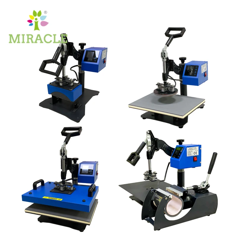 4 In 1 Combo heat press Machine for T shirt Sublimation Heat Press Machine For Mug Hats Plate