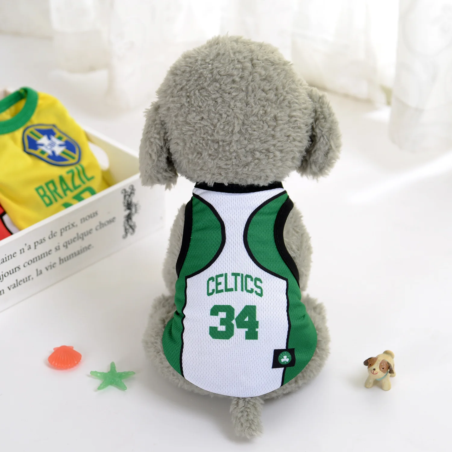 Football Number Summer Breathable Mesh Clothes Sports Shirts T-shirt Pet Clothes