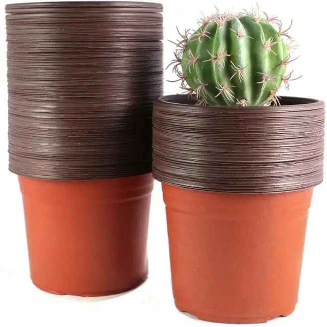 15 cm 6 inch hot thermoforming red pots for plants plastic pot