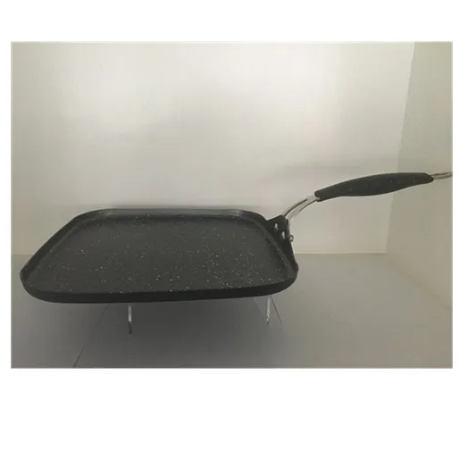 Aluminium marble ceramic non stick square frying pan