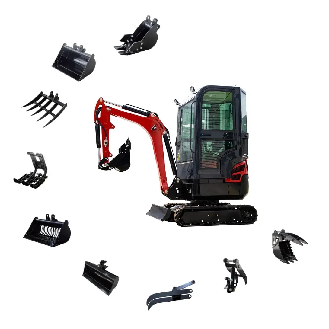 Factory direct sale excav 1.8Ton mini small excavator machine mini digger crawler excavator with cabin for sale