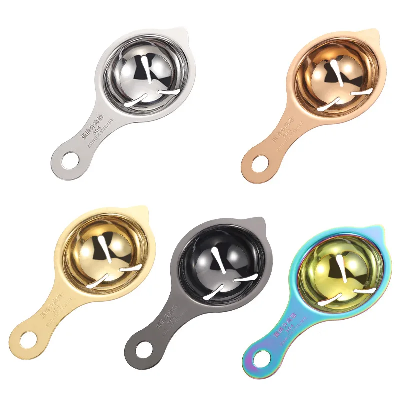 Titanium 304 stainless steel kitchen utensils white and yolk Filter Separator