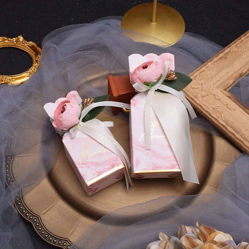 Rectangular shape Gift Box Paper Bags Packaging Candy Boxes for Wedding Favor Party Decoration