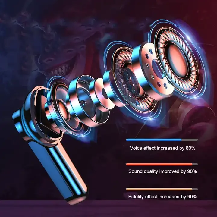 True Wireless TWS New ANC TWS Headphones Earphone Gaming  Earbuds Best M90 In Ear Noise Cancelling Earbuds With LED Display