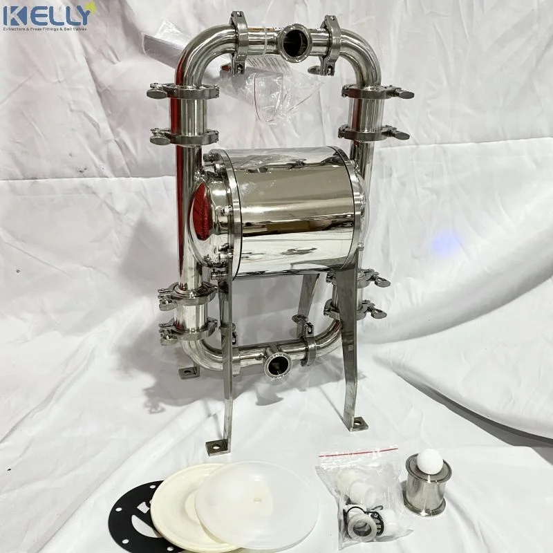 Food Grade Stainless Steel 304 316L Pneumatic Air Diaphragm Pump Sanitary Liquid Transfer Pump for Paste