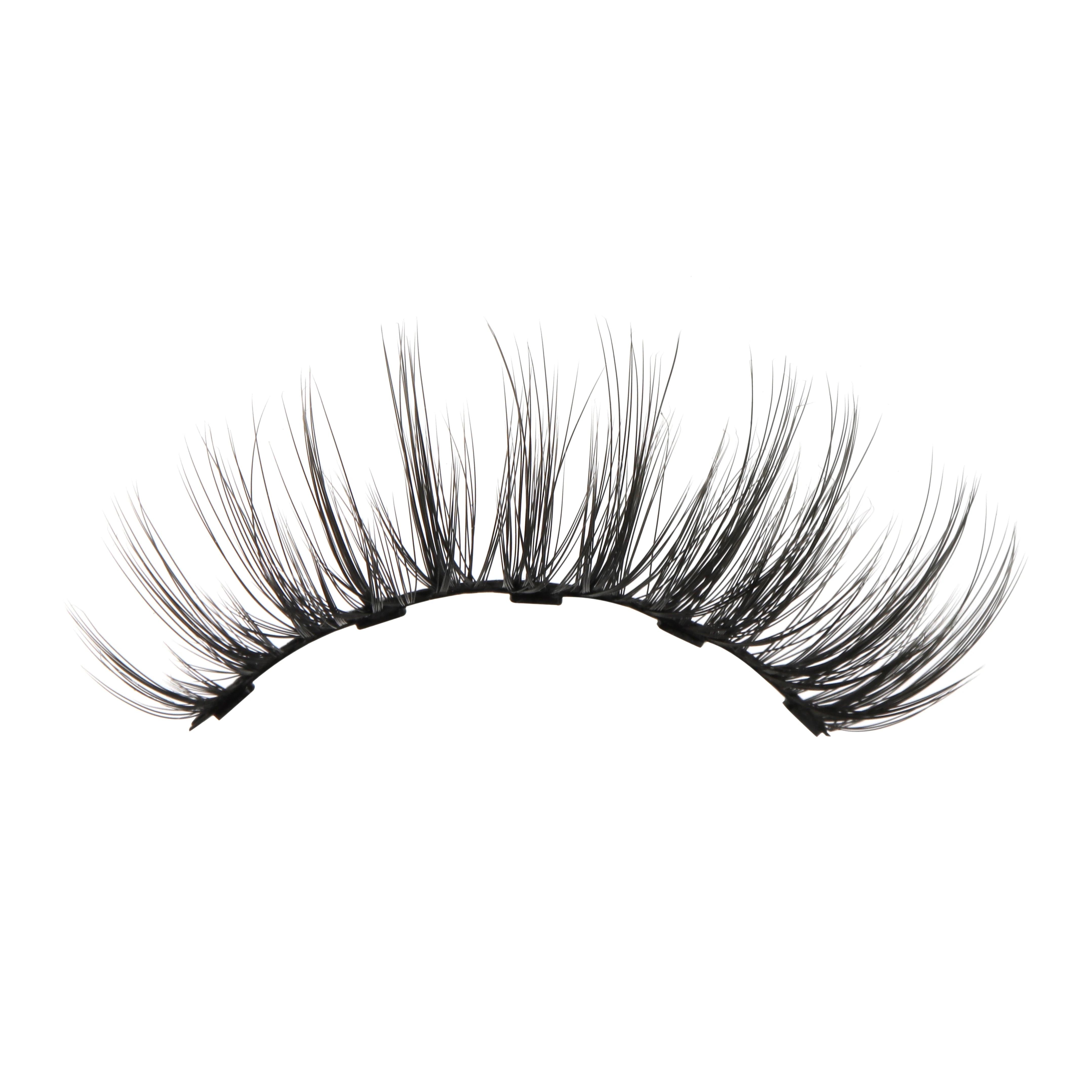 New wholesale magnetic lashes wholesale no glue natural  full strip  false magnetic eyelashes