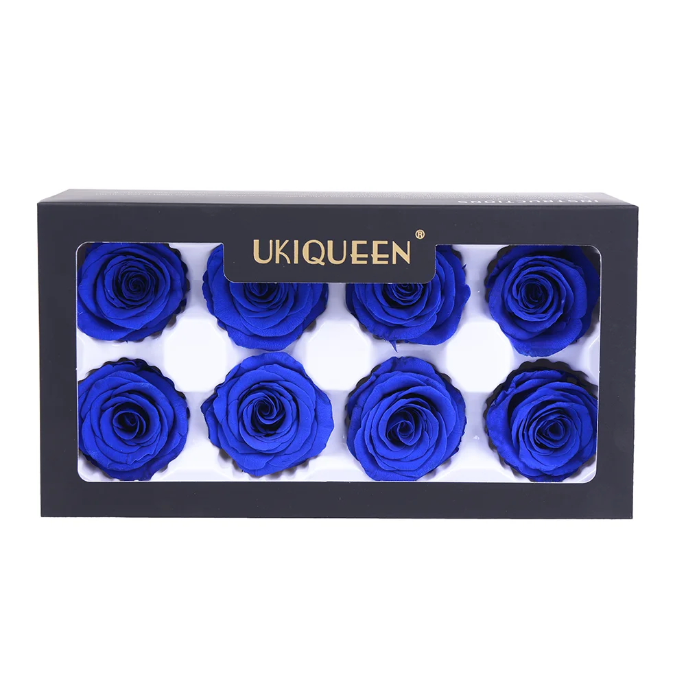 Culinan Wholesale Diy Preserved Flower 4-5Cm Dark Green Eternal Rose Forever Flower Heads For Christmas Teachers Day