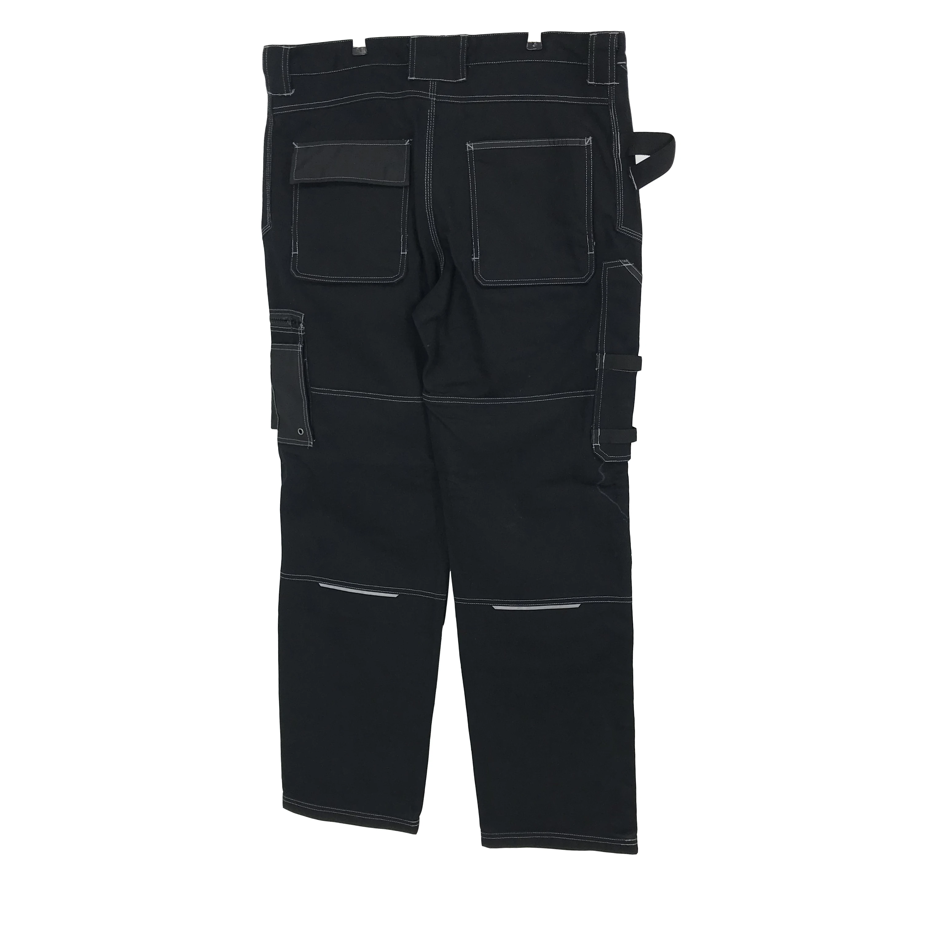 OEM cotton polyester Cordura fabric black cargo pants workwear  durable trousers with multi tool pockets