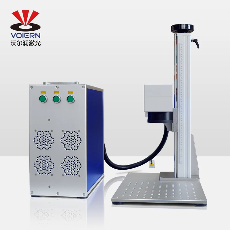 Voiern 20w 30w 50w fiber laser marking machine portable automatic nameplate sign serial number vin numberplate fibee