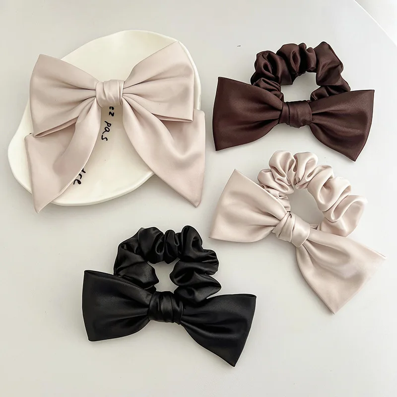 Wholesale High Quality Satin Hair Bow Clips For Women Bow Hair Ties Clips Hair Accessories Hairpins