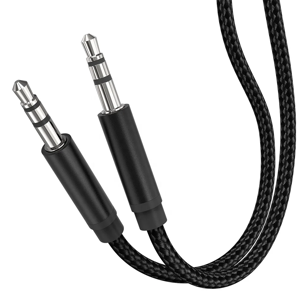 
Aux Cable for Car, 3.5mm Male to Male Stereo Aux Cord Hi-Fi Sound ,Cotton Braided Compatible with Headphone 