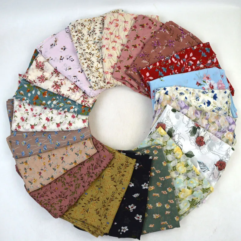 
New chiffon printing women headscarf floral gauze headgear scarf ladies four-level long scarf 