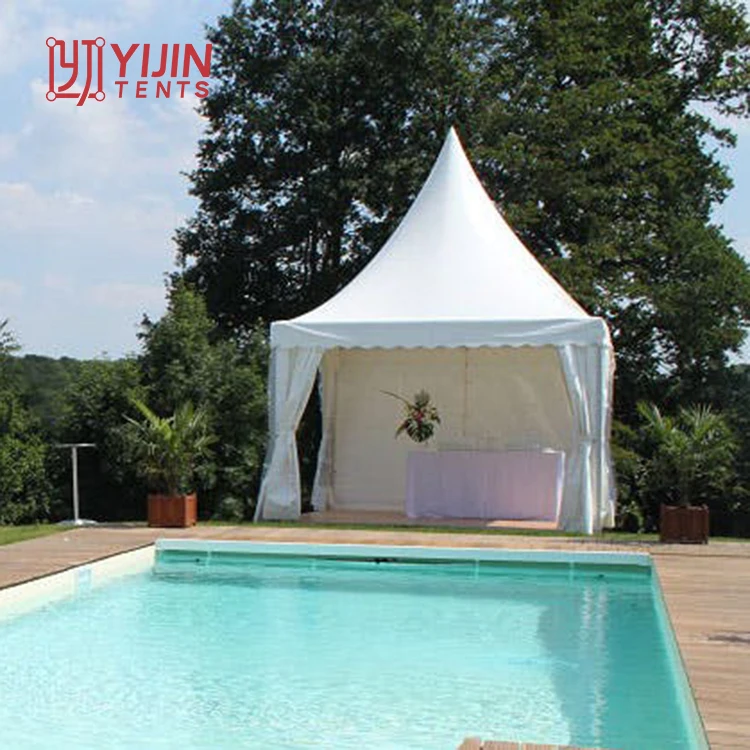 3x3 5x5 10x10 high peak white pvc fabric canopy outdoor nice pagoda tent for party 7 by 7
