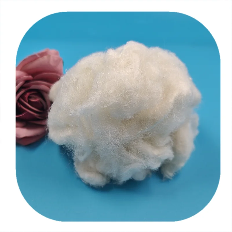 Bleached 100% Natural Hemp 3.2dx22mm Flax Fiber for Blended Spinning