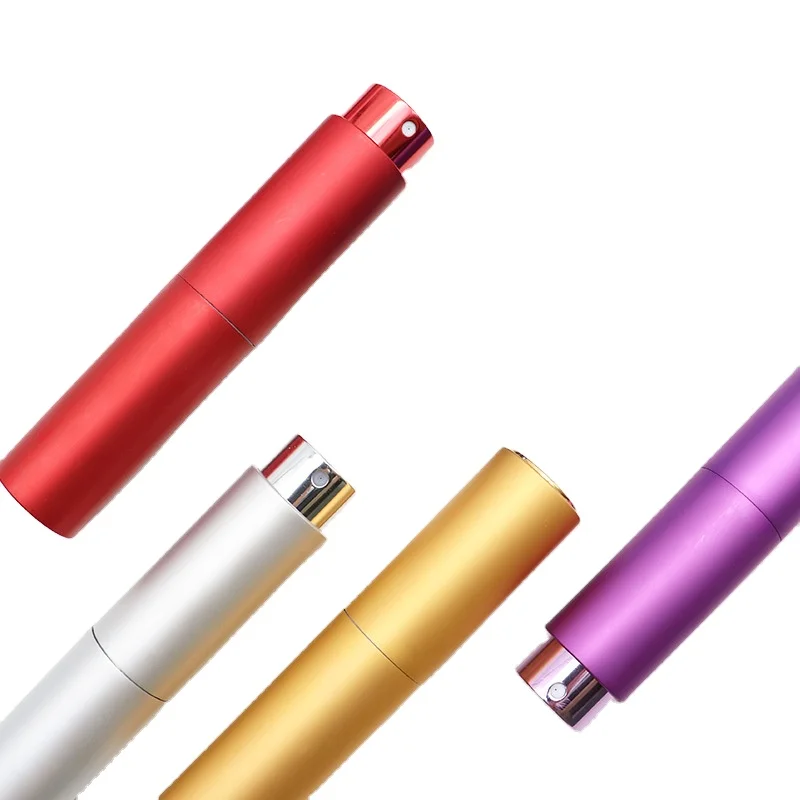 5ml 8ml 10ml 15ml 20ml Wholesale Aluminum Empty Mini Cosmetic Twist Up Black Travel Refillable Perfume Atomizer