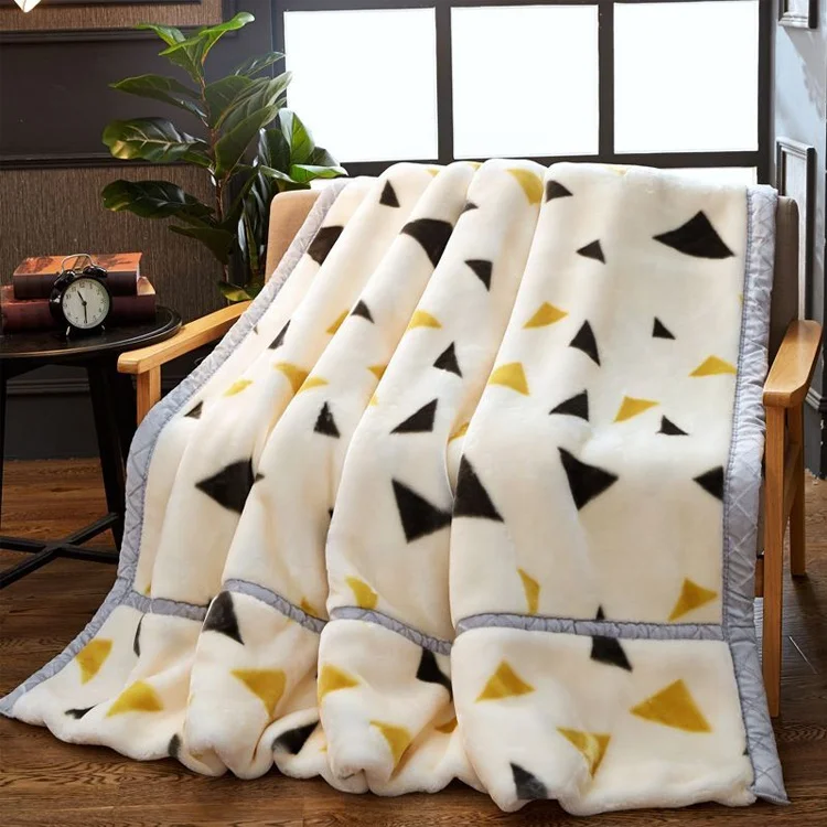 wholesale cheap Korean style premium quality 1 ply Raschel blanket