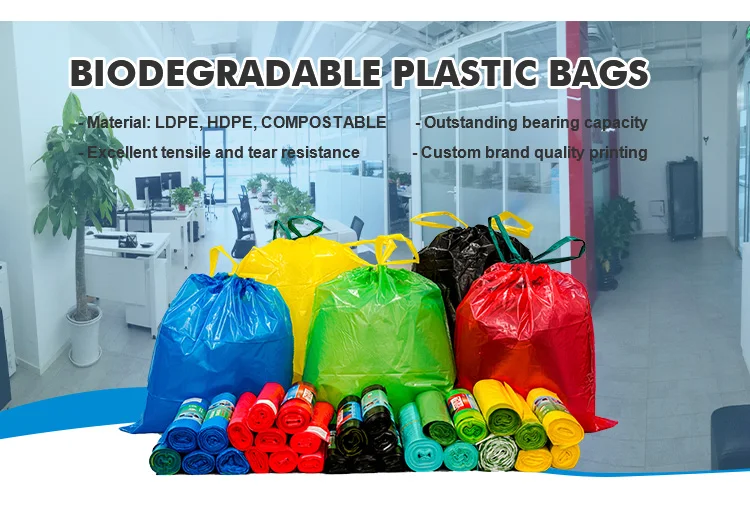 Plastic Bags Garbage Bags Trash Bags Pe Heavy Duty Compactor Contractor Lawn And Leaf Trash Garbage Bags heavy Duty Biodegradable 30 Rolls Rubbish Plastic Garbage Bag biodegradable Industrial Plastic Bags
