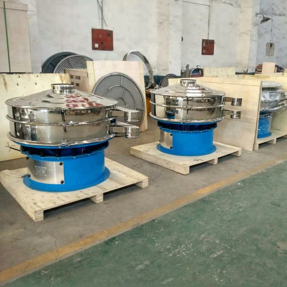 Food Industry Multi-Function Food Seasoning Chilli Powder Circular Rotary Screen Separator Sieving Machine