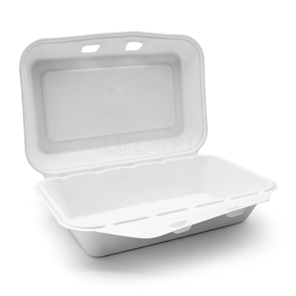 LuzhouPack 700ml Biodegradable & Compostable Sugarcane Bagasse microwave safe to go disposable food containers wholesale