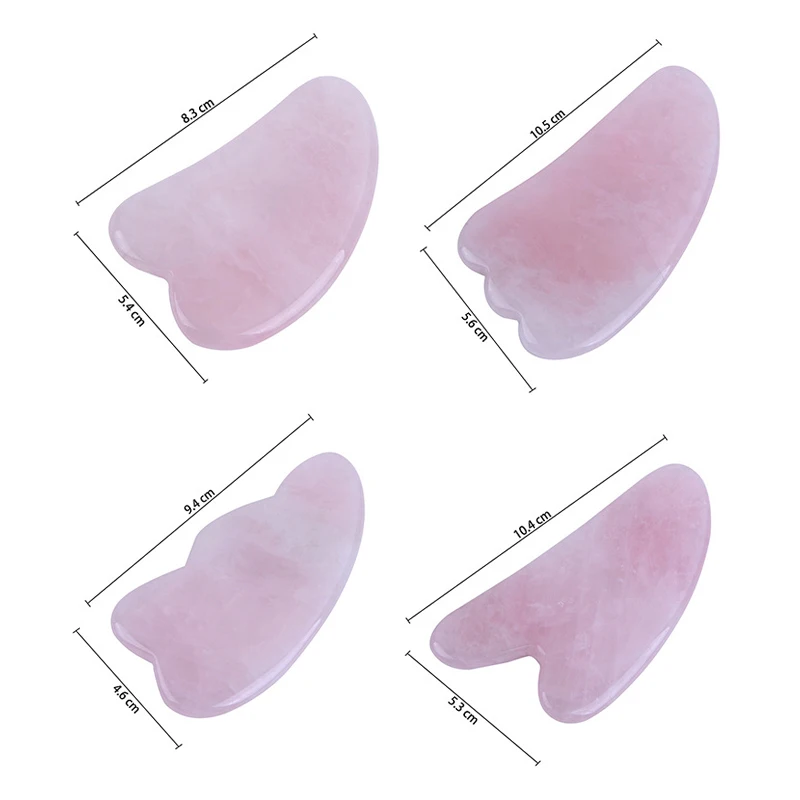 High Quality Rose Quartz Gua Sha Tool Custom Authentic Jade Guasha Massager Body Roller Butterfly Gua Sha Tools Wholesale
