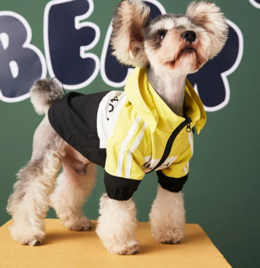 wholesale 2022 Pet Clothing winter designers dog clothes two leg dog hoodie jumper waterproof dog raincoat jacket