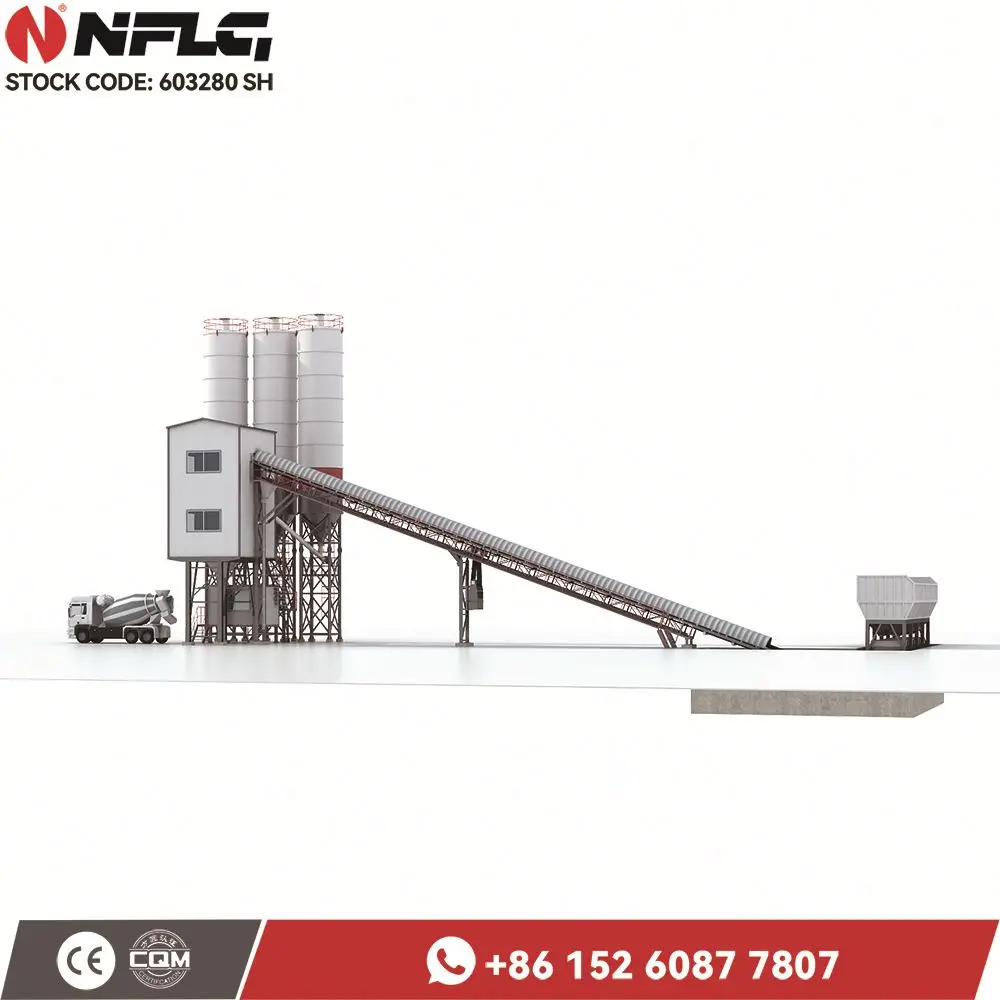 Engineering & Construction Machinery Hzs120 Fixed Concrete Batching Plant