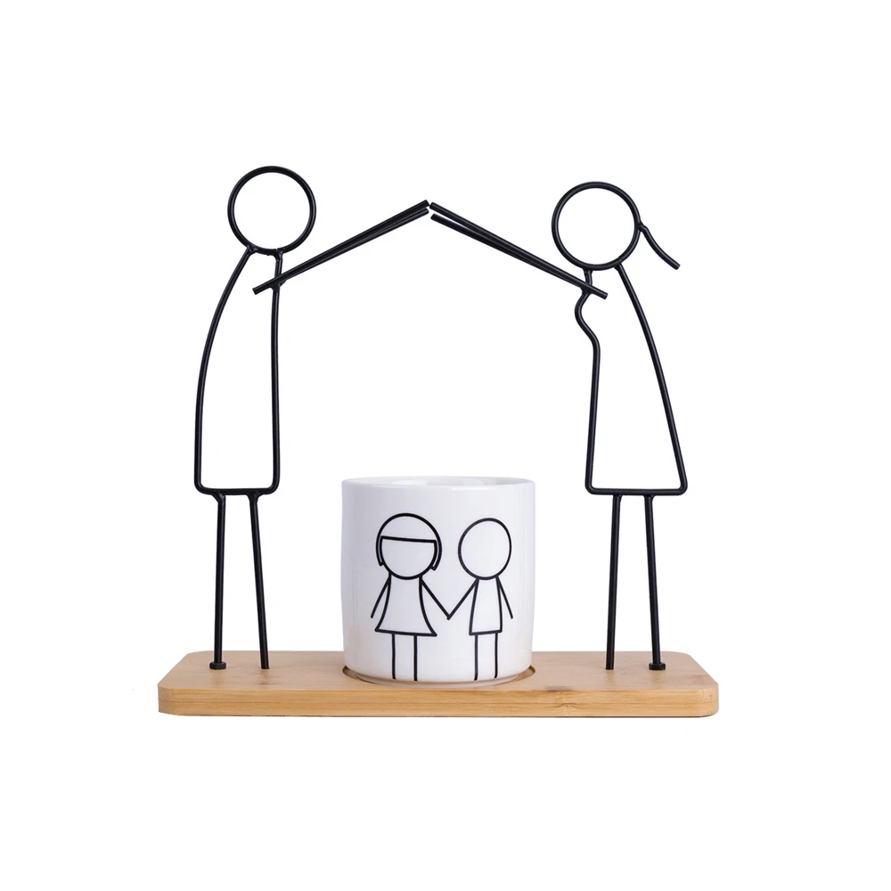 Creativity Family Style Succulents Plant Pot Cactus Small Ceramic Flower Pots