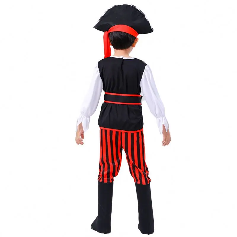 Fancy Dress Halloween Carnival Theme Party Child Caribbean Captain Pirate Costume Cosplay For Boys Girls