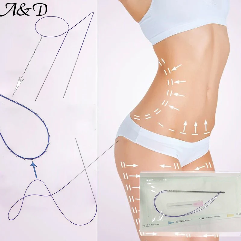 
hot selling pdo thread lift double needle pdo thread lift 20G290mm for breast and buttock lift 