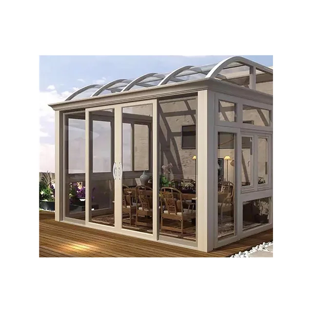 Long Lifetime Insulating Glass Sun Houses Aluminum Frame Sunroom Glass Home Veranda Design for Home Sun Room Glass House