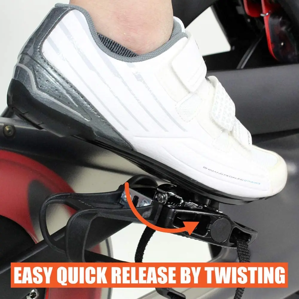 2022 New Product Bike Pedals Compatible 9/16' Pedals Cleats Included Bicycle Pedals With Toe Clips