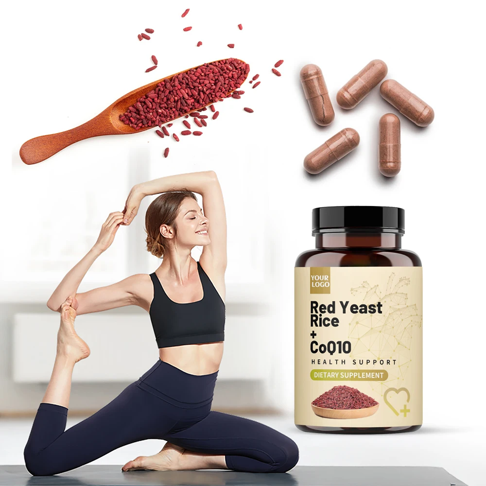 Red Yeast Rice Capsules Extra Strength Red Rice Yeast with CoQ10 Supplement