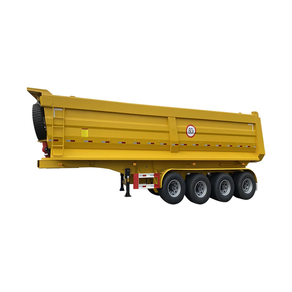 3 4 Axles Tipper Tipping Trailer Dump Box Semi Trailer For Africa