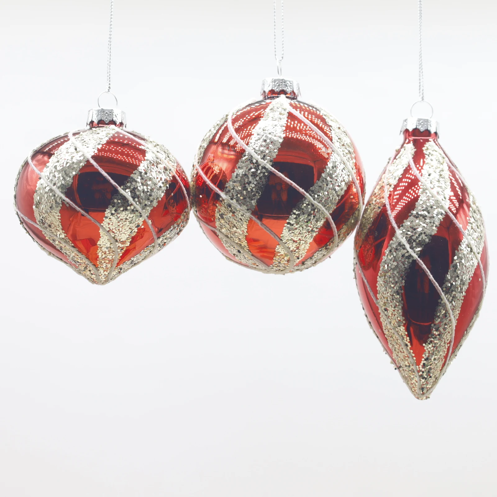 High Quality Christmas Tree Hanging Decoration Red Glass Ball for Christmas Gifts