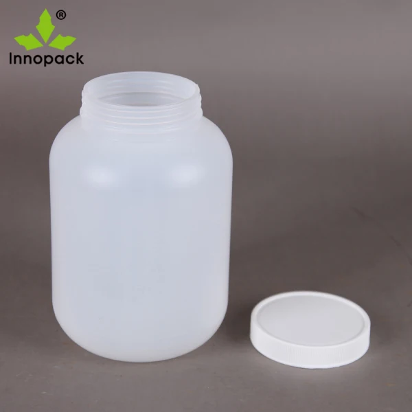 HDPE material 3L plastic bottle and plastic jar with lid for powder