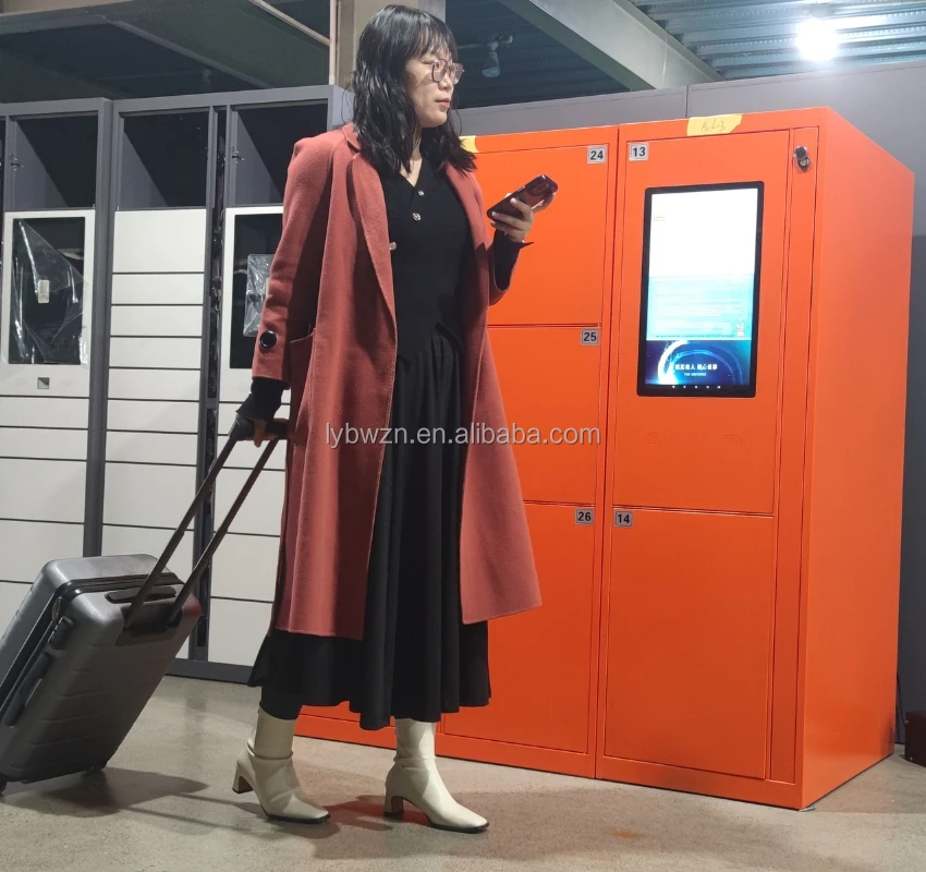 intelligent luggage rental locker automation Digital Pin Code Smart Luggage Storage Locker for hotel airport subway station