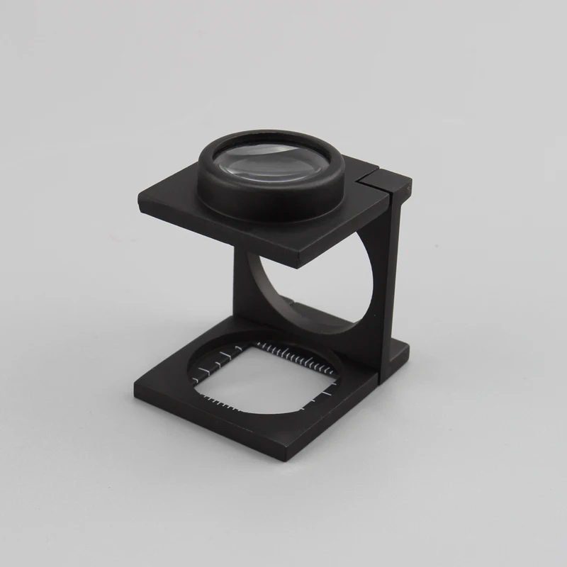 8X15mm smallest size folding linen tester cloth inspection  magnifying glass