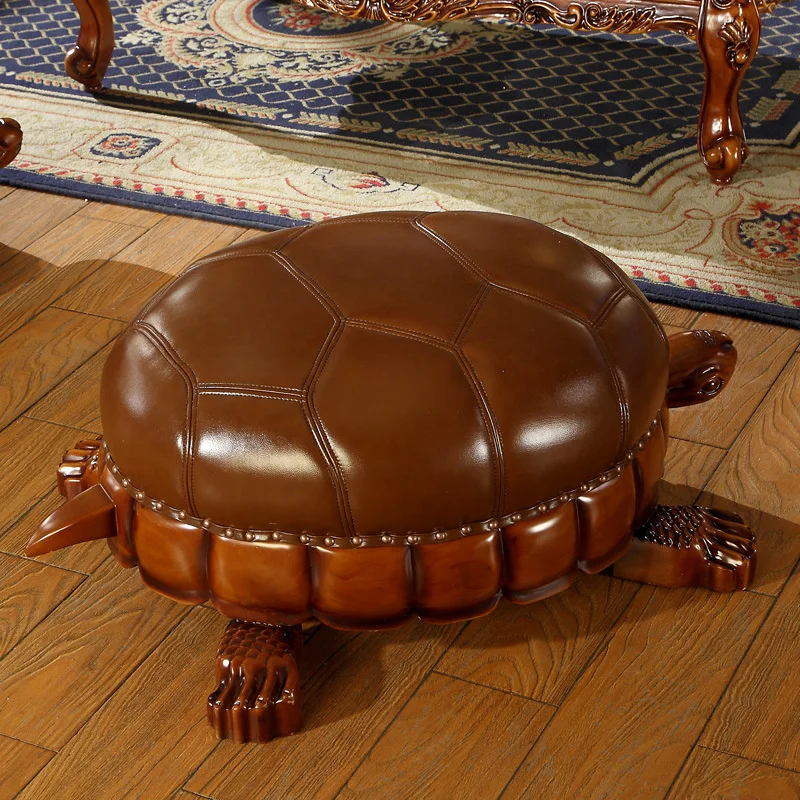 European leather sofa solid wood carved flower head layer cowhide high-grade American sofa