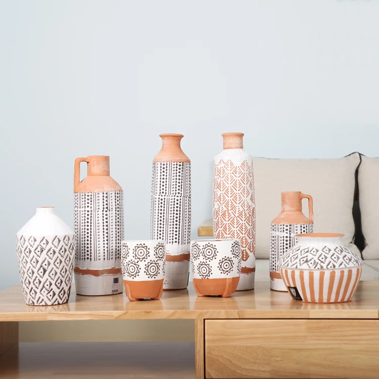 Promotional custom logo unglaze indoor outdoor terracotta pot garden supplies ceramic plant pots