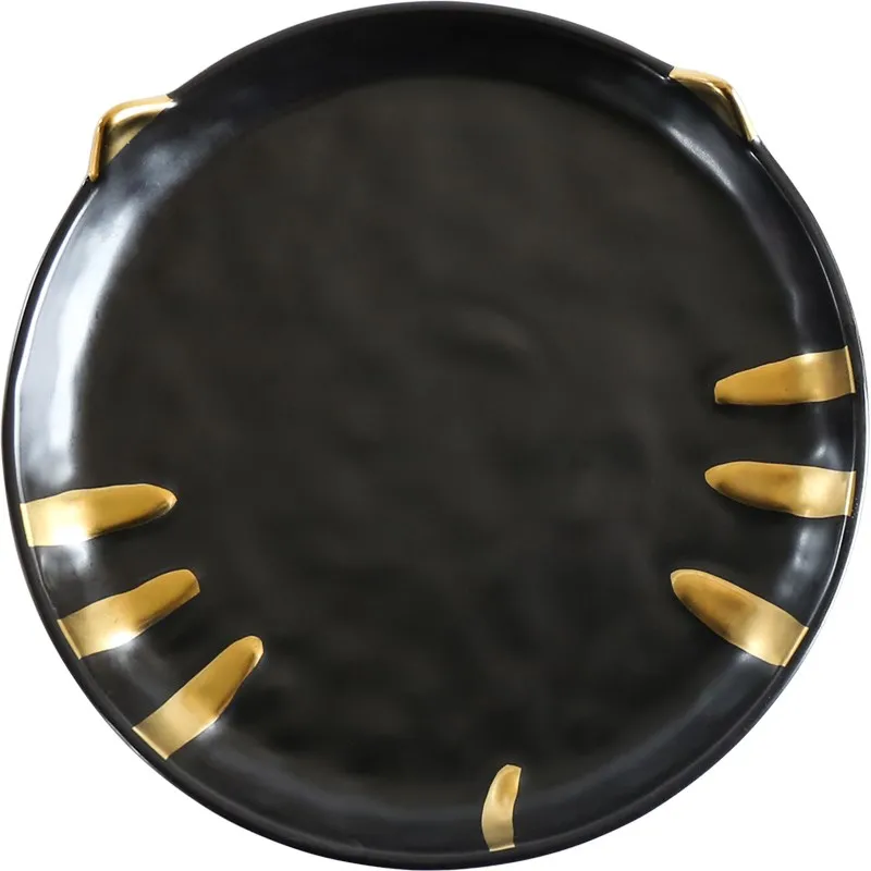 
Wholesale novelty embossed cat pattern porcelain dessert pasta plate for kids 