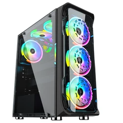 SNOWMAN Wholesales lowest price computer gaming pc case Side plate Tempering glass computer case PC Cabinet