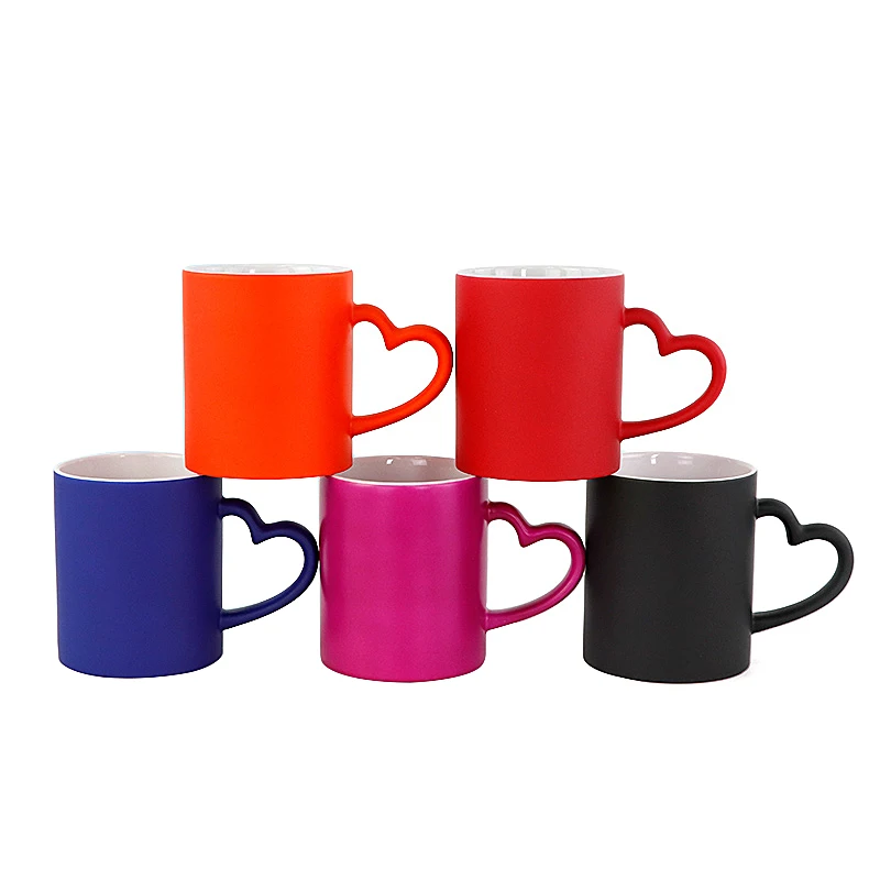 Wholesale 11oz Promotional Heat Sensitive Thermal Transfer Coffee Cup Color Change Ceramic Magic Mugs For Mothers Day Gift