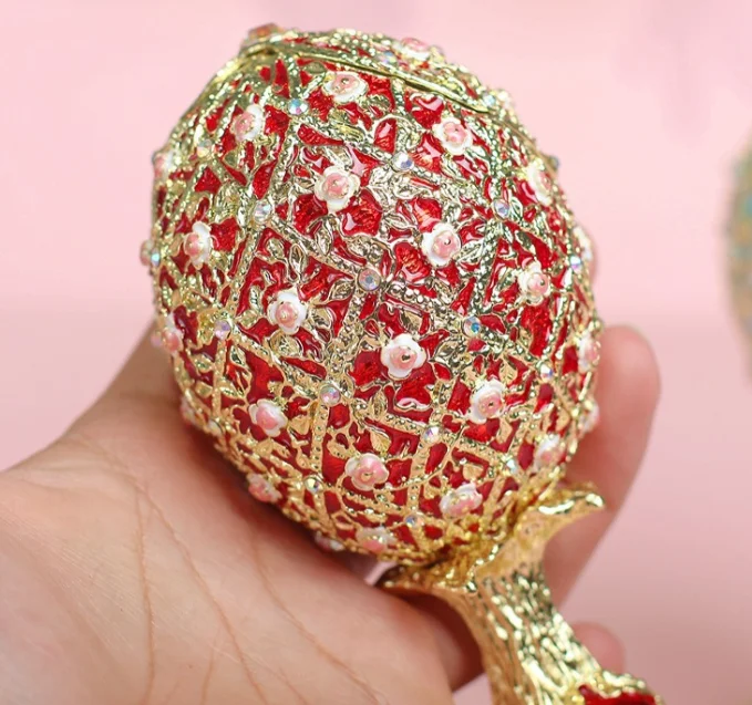 European-style Light Luxury Decoration Retro Russian Egg Seven Treasures Enamel Color Ornaments Handicrafts Burned Foreign Trade