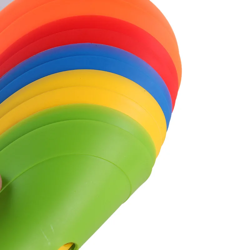 LXY-N186 15cm Flat Cones with Rack Soccer Football Plastic Marker Disc