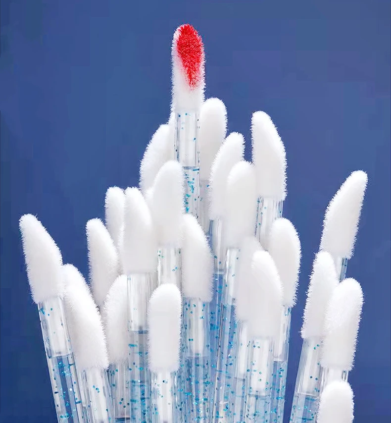 50 Pcs Popular Makeup Black Pink Red Lint Free Brush Lash Extension Cleansing Brushes For Lash Shampoo