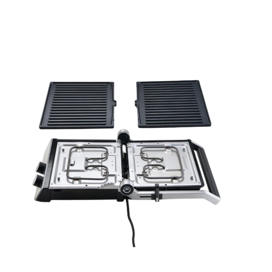 Food Grade Safe Electrical Grill Plate 1-3 People Panini Electric Indoor Grill